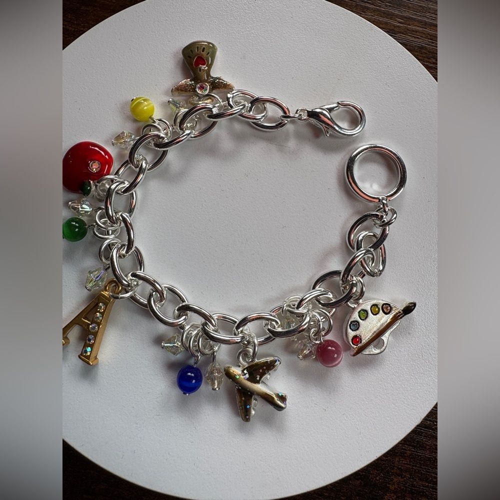 Colorful Multi-Charm Bracelet
